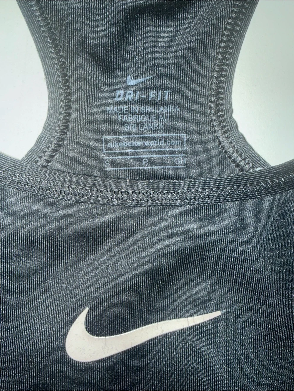 (2 pack) Nike Dri-FIT Black & Gray Racerback Sports Bra Bundle (Size S Petite)